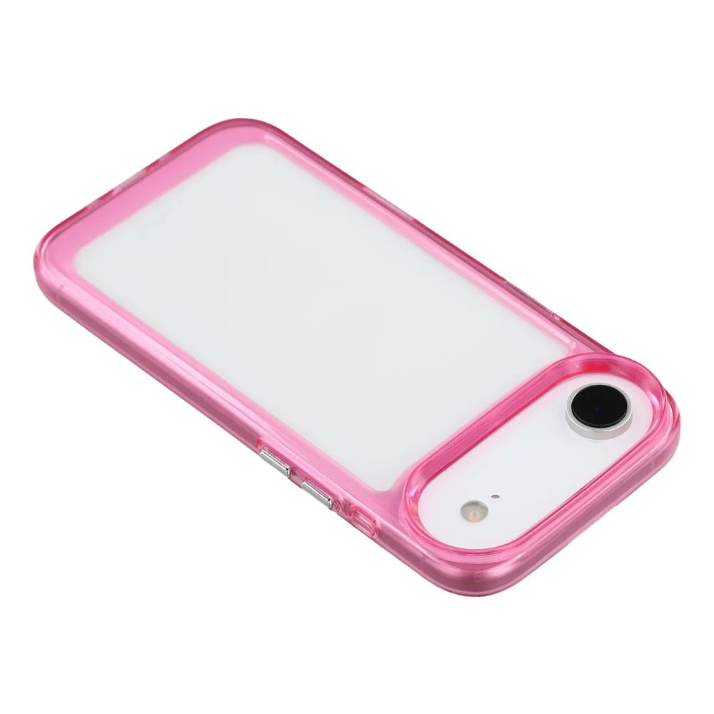 For iPhone Air Cell Phone Case TPU + PC 2.0mm Anti-Scratch Cover - Transparent Pink - 5