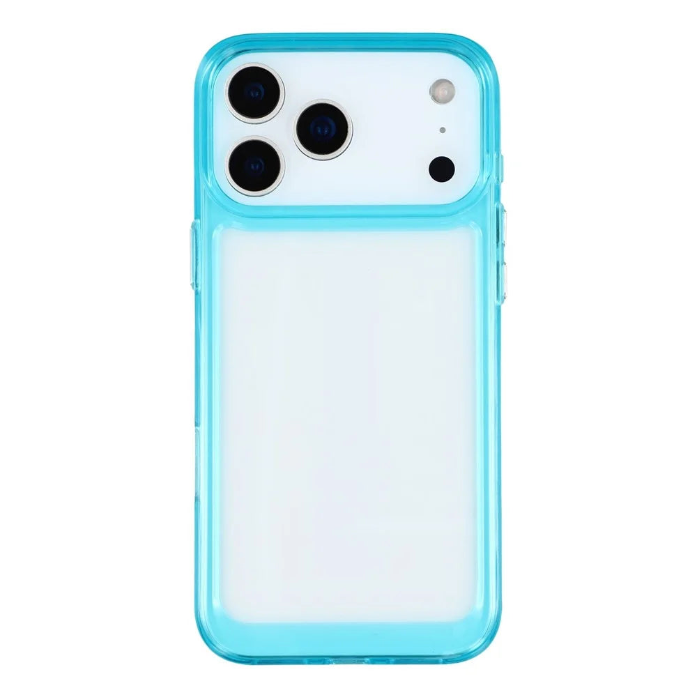 For iPhone 18 Pro / 17 Pro Cell Phone Case TPU + PC 2.0mm Anti-Scratch Cover - Transparent Blue - 3