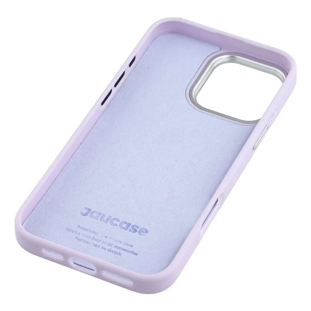 JAUCASE For iPhone 16 Pro Magnetic Case Leopard Print Card Holder PU TPU PC Phone Back Cover - Purple - 6
