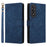 For OnePlus Nord 5 5G / Ace 5 Ultra 5G Case Wallet RFID Blocking PU Leather Phone Cover Stand with Strap - Blue - 1