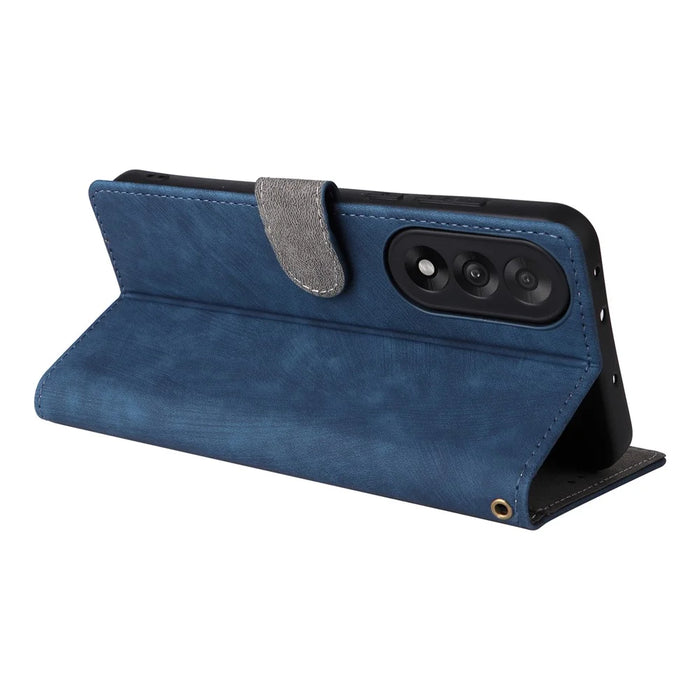 For OnePlus Nord 5 5G / Ace 5 Ultra 5G Case Wallet RFID Blocking PU Leather Phone Cover Stand with Strap - Blue - 4