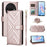 For ZTE Blade A76 5G Case with Shoulder / Wrist Strap Leather Phone Cover Stand Wallet - Pink - 1