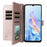 For ZTE Blade A76 5G Case with Shoulder / Wrist Strap Leather Phone Cover Stand Wallet - Pink - 2