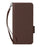 For ZTE Blade A76 5G Case with Wrist Strap Litchi Texture PU Leather Wallet Phone Cover - Brown - 7