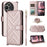 For TCL 60 SE NxtPaper 5G Case with Shoulder / Wrist Strap Leather Phone Cover Stand Wallet - Pink - 1
