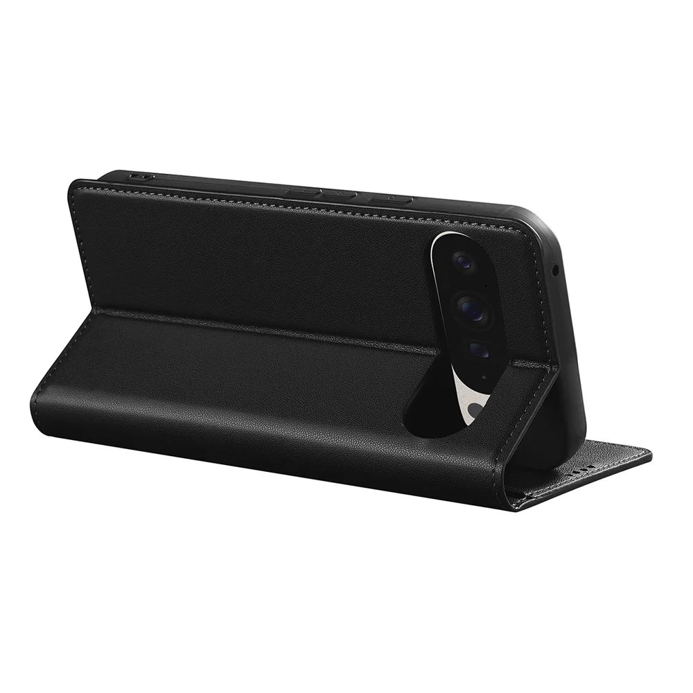 LC.IMEEKE L1 Series for Google Pixel 10 Pro XL Case PU Leather Wallet Stand Protective Phone Cover - Black - 4