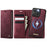 CASEME C49 For iPhone 16 Pro Max Case Compatible with MagSafe RFID Blocking Detachable Wallet Leather Phone Cover - Red - 1