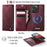 CASEME C49 For iPhone 16 Pro Max Case Compatible with MagSafe RFID Blocking Detachable Wallet Leather Phone Cover - Red - 2