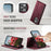 CASEME C49 For iPhone 16 Pro Max Case Compatible with MagSafe RFID Blocking Detachable Wallet Leather Phone Cover - Red - 5