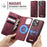 CASEME C49 For iPhone 16 Pro Max Case Compatible with MagSafe RFID Blocking Detachable Wallet Leather Phone Cover - Red - 6