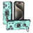 For iPhone 17 Pro Case Rotatable Ring Kickstand PC + TPU Shockproof Phone Cover - Green - 1