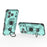 For iPhone 17 Pro Case Rotatable Ring Kickstand PC + TPU Shockproof Phone Cover - Green - 2