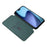 For iPhone Air Case Carbon Fiber Texture Drop-Proof PU Leather Phone Cover - Green - 2
