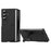 For Samsung Galaxy Z Fold7 5G Case Kickstand PC Phone Cover with Alloy Lens Ring - Black - 1