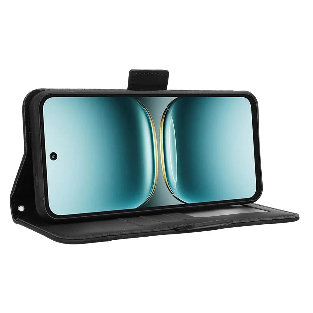 For TECNO Spark Go 2 4G / KM4 Leather Case Phone Wallet Cover with Multiple Card Slots - Black - 4