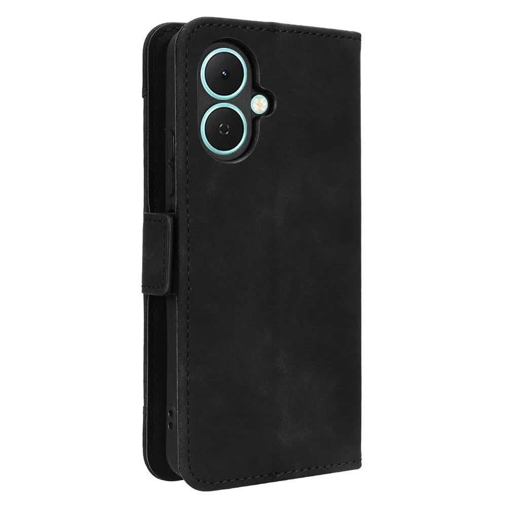 For TECNO Spark Go 2 4G / KM4 Leather Case Phone Wallet Cover with Multiple Card Slots - Black - 7
