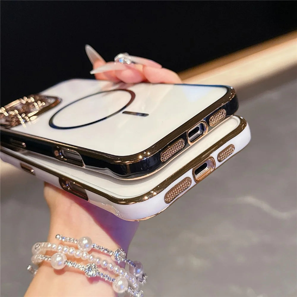 For iPhone 16 Pro Magnetic Case TPU Acrylic Phone Cover with Detachable Lens Frame - Dark Purple - 5