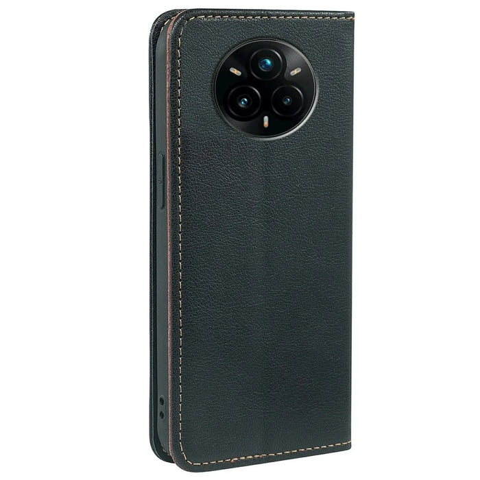 For Realme 14 Pro+ 5G Case Wallet RFID Blocking Leather Phone Cover Strong Magnetic Closure - Black - 5