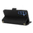 For Samsung Galaxy S25 Stand Case Cross Texture PU Leather Wallet Phone Cover with Shoulder Strap  /  Makeup Mirror - Black - 3