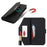 For Samsung Galaxy S25 Stand Case Cross Texture PU Leather Wallet Phone Cover with Shoulder Strap  /  Makeup Mirror - Black - 6