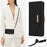 For Sony Xperia 1 IV 5G Stand Case Cross Texture PU Leather Wallet Phone Cover with Shoulder Strap  /  Makeup Mirror - Black - 7