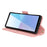 For Sony Xperia 10 VI Stand Case Cross Texture PU Leather Wallet Phone Cover with Shoulder Strap  /  Makeup Mirror - Pink - 4