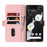 For Google Pixel 7 5G Stand Case Cross Texture PU Leather Wallet Phone Cover with Shoulder Strap  /  Makeup Mirror - Pink - 2