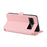 For Google Pixel 7 5G Stand Case Cross Texture PU Leather Wallet Phone Cover with Shoulder Strap  /  Makeup Mirror - Pink - 3