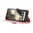For Google Pixel 7 Pro 5G Stand Case Cross Texture PU Leather Wallet Phone Cover with Shoulder Strap  /  Makeup Mirror - Pink - 4
