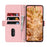 For Google Pixel 8 Stand Case Cross Texture PU Leather Wallet Phone Cover with Shoulder Strap  /  Makeup Mirror - Pink - 2