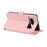 For Google Pixel 8 Stand Case Cross Texture PU Leather Wallet Phone Cover with Shoulder Strap  /  Makeup Mirror - Pink - 3