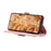 For Google Pixel 8 Stand Case Cross Texture PU Leather Wallet Phone Cover with Shoulder Strap  /  Makeup Mirror - Pink - 4