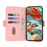 For Google Pixel 9 Pro XL Stand Case Cross Texture PU Leather Wallet Phone Cover with Shoulder Strap  /  Makeup Mirror - Pink - 2