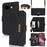 For Google Pixel 9a Stand Case Cross Texture PU Leather Wallet Phone Cover with Shoulder Strap  /  Makeup Mirror - Black - 1