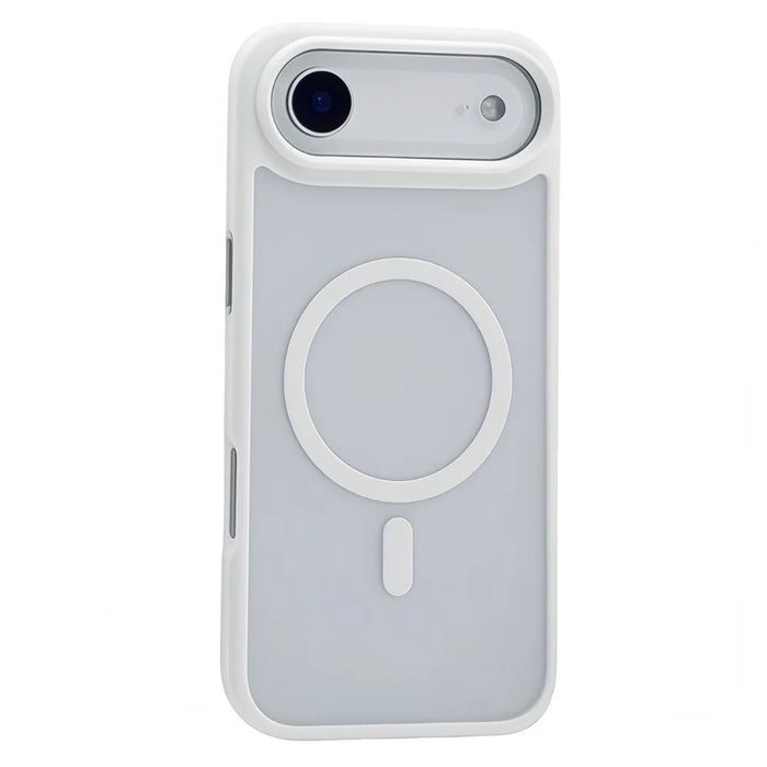 For iPhone Air Magnetic Case Skin Touch TPU Acrylic Phone Back Cover - White - 2