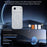 For iPhone Air Magnetic Case Skin Touch TPU Acrylic Phone Back Cover - White - 3