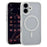 For iPhone 17 Magnetic Case Skin Touch TPU Acrylic Phone Back Cover - White - 1