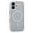 For iPhone 17 Magnetic Case Skin Touch TPU Acrylic Phone Back Cover - White - 2