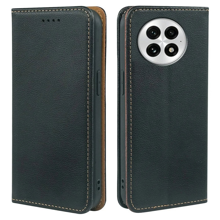 For OnePlus 13 Case Wallet RFID Blocking Leather Phone Cover Strong Magnetic Closure - Black - 1