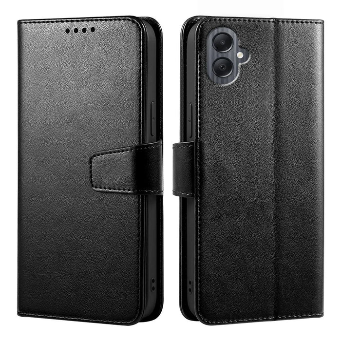 For Samsung Galaxy A05 4G Case Stand Card Holder Wallet Leather Phone Cover - Black - 1