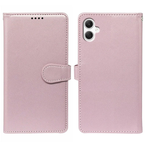 For Samsung Galaxy A06 4G Case with 9 Card Slots PU Leather Stand Phone Cover - Rose Gold - 1