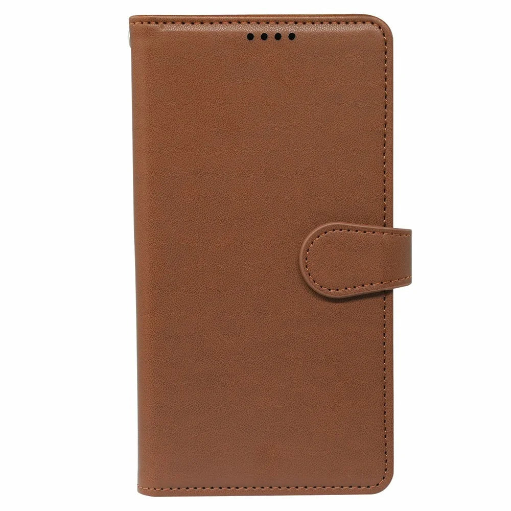 For Samsung Galaxy A05 4G Case with 9 Card Slots PU Leather Stand Phone Cover - Brown - 5