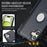 For iPhone 16 Case Logo View Litchi Texture PU Leather Coated PC + TPU Phone Cover - Blue - 5
