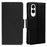 HANMAN Mill Series for Samsung	Galaxy S25 Edge Case Wallet Stand PU Leather Phone Cover - Black - 1