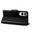 HANMAN Mill Series for Samsung	Galaxy S25 Edge Case Wallet Stand PU Leather Phone Cover - Black - 3