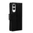 HANMAN Mill Series for Samsung	Galaxy S25 Edge Case Wallet Stand PU Leather Phone Cover - Black - 5