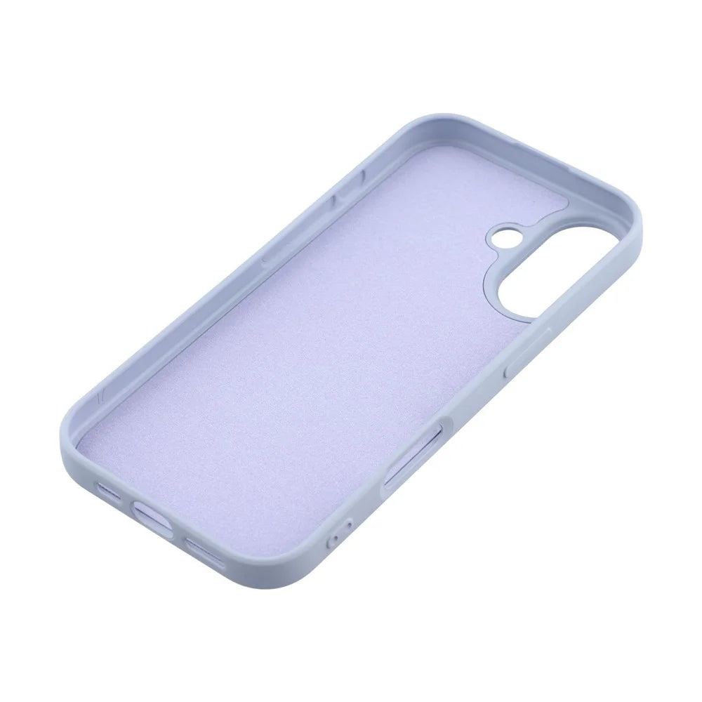 For iPhone 17 TPU Case Soft Fiber Lining Anti-Scratch Phone Cover - Light Purple - 6
