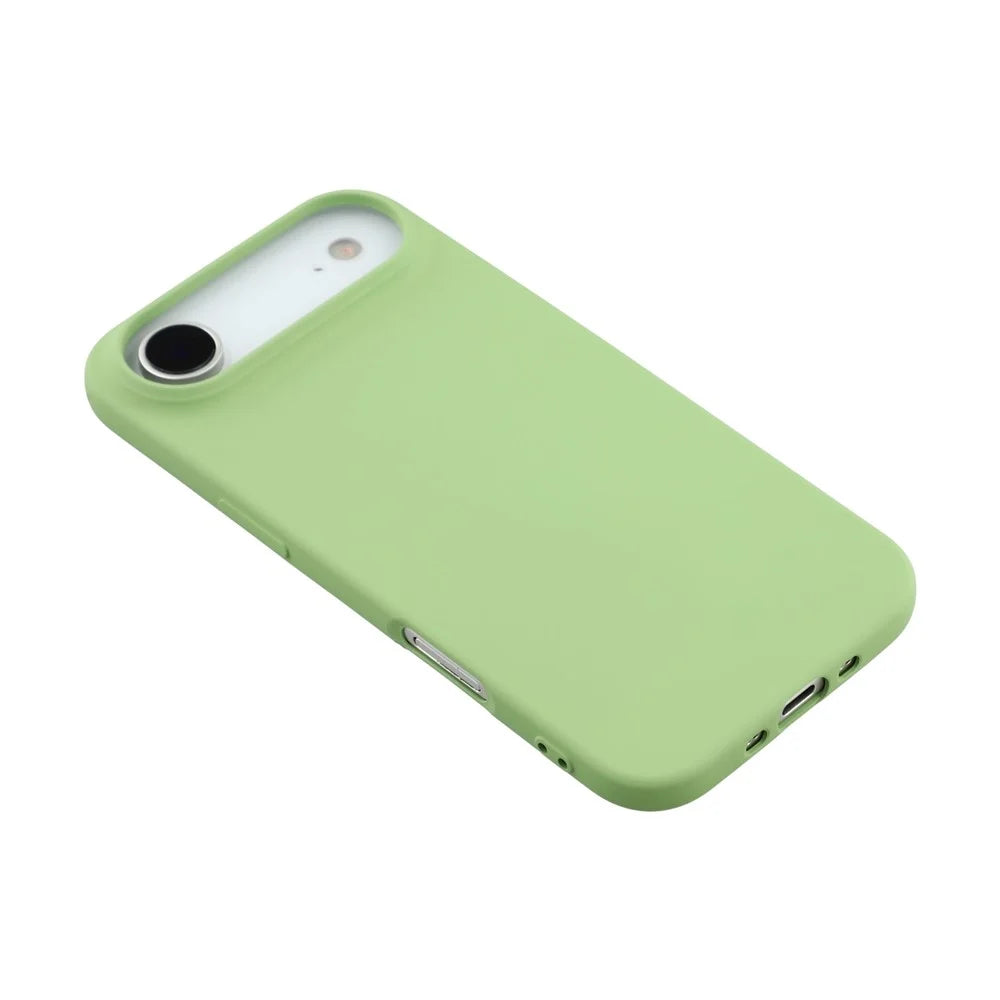 For iPhone Air TPU Case Soft Fiber Lining Anti-Scratch Phone Cover - Matcha Green - 4