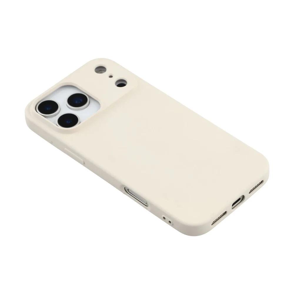For iPhone 17 Pro TPU Case Soft Fiber Lining Anti-Scratch Phone Cover - White - 4