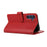 For Samsung Galaxy S25+  /  S24+ Case Multi Card Slots Zipper Leather Phone Cover with Wrist Strap - Red - 5